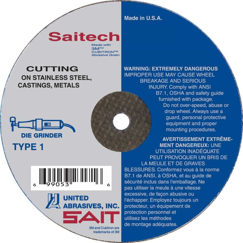 WHEEL 3X.035X1/4 - 23152 TYP-1 - CUT-OFF - SAITECH