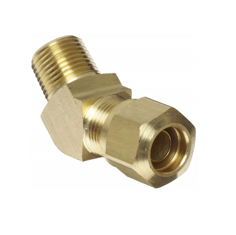 45 ELBOW 1/2OD X 3/8MPT BRASS 1480X8 (BULK)