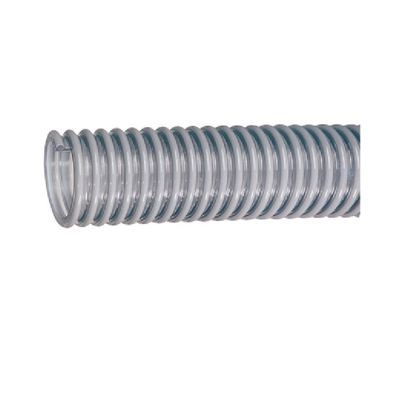 HOSE 1-1/2 CLEAR PVC W/GRY HLX W-150 MULTI-PURPOSE SUCTION