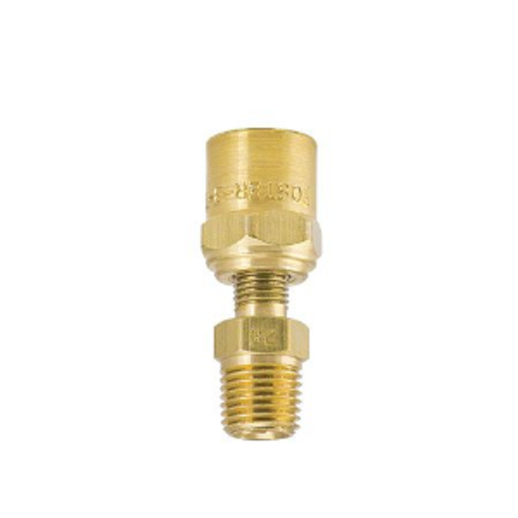 HOSE FTG 1/4 ID X 5/8 OD -2B7 BRASS - REUSABLE MPT