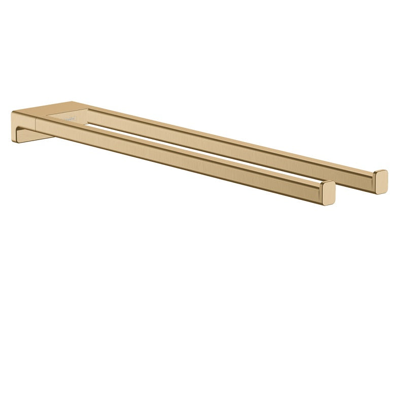AddStoris Twin-Handle Towel Holder in Brushed Bronze