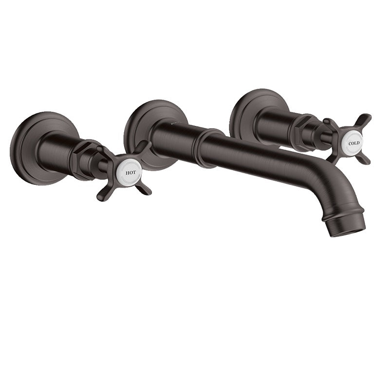 Axor Montreux Lav Faucet Trim w/Cross Hdls in Brushed Black