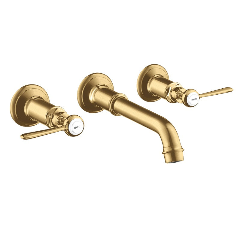 Axor Montreux Lav Faucet Trim w/Lever Hdls in Brushed Gold
