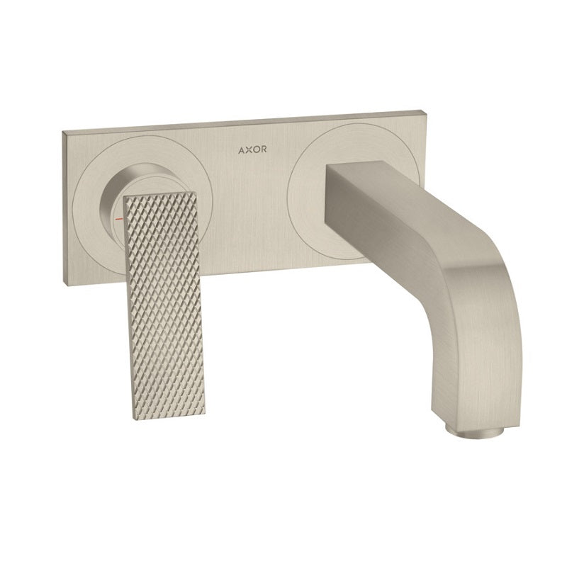 Axor Citterio Rhombic Lav Faucet Trim w/Base Plate in Brush Nickel