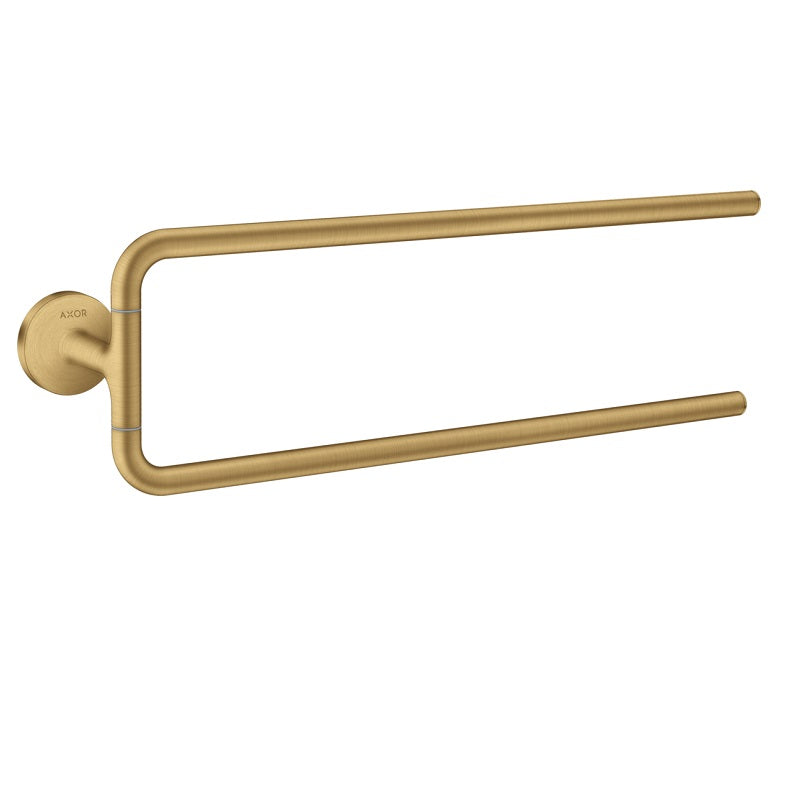 Axor Universal Circular 20" Double Towel Bar in Brushed Gold Optic