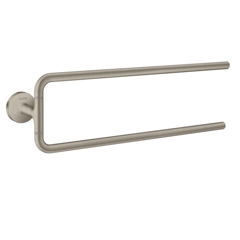 Axor Universal Circular 20" Double Towel Bar in Brushed Nickel