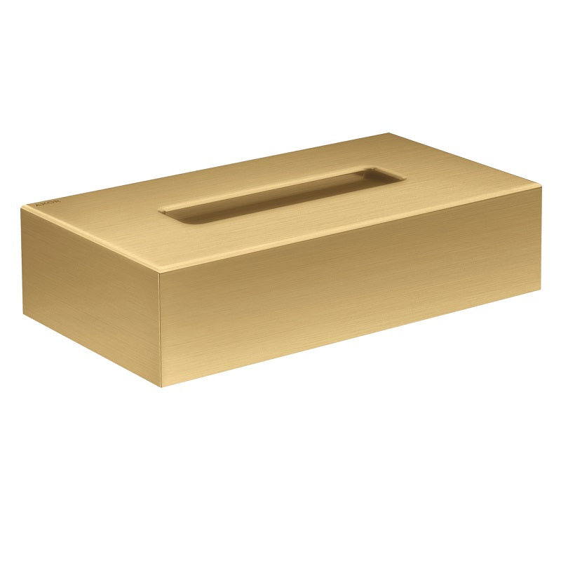 Axor Universal Circular Tissue Box in Brushed Gold Optic