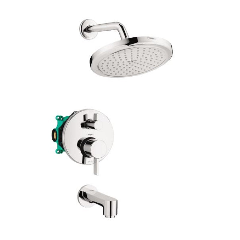Croma Pressure Balance Tub/Shower Set w/Rough in Chrome, 2.0 gpm