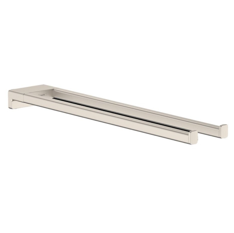 AddStoris Twin-Handle Towel Holder in Brushed Nickel
