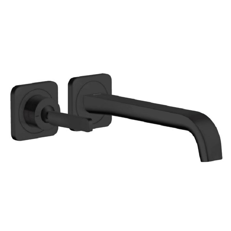 Axor Citterio E Wall Mnt 1-Handle Faucet Trim in Matte Black, 1.2 gpm