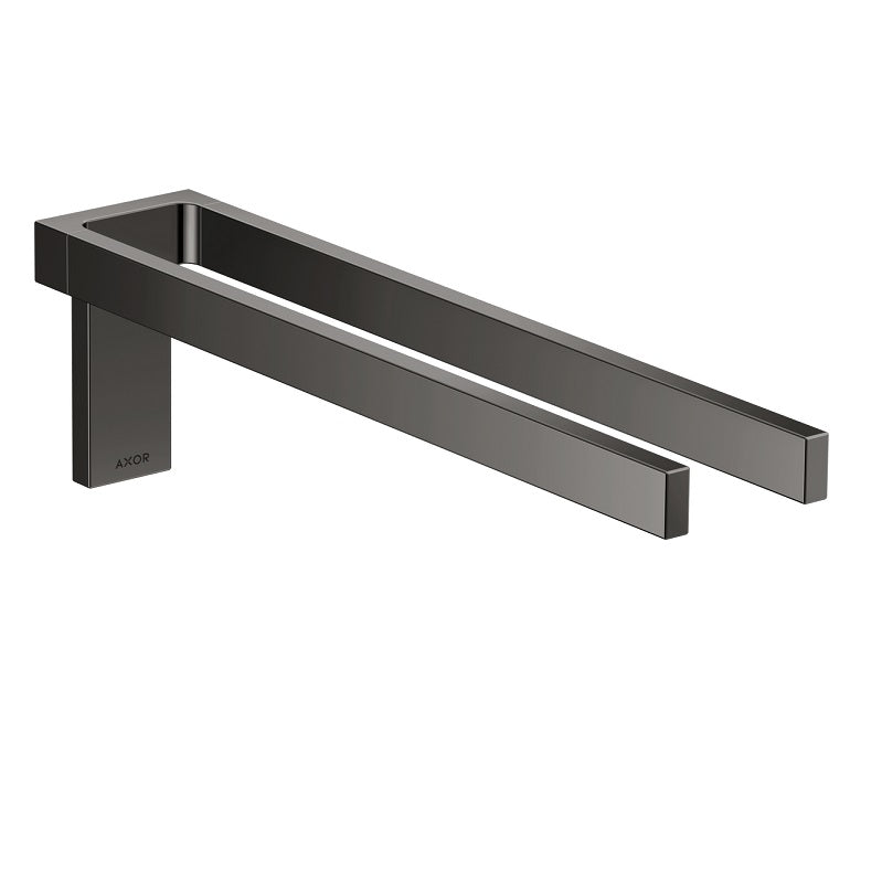 Axor Universal Rectangular Towel Holder Twin-Holder in Polished Black Chrome