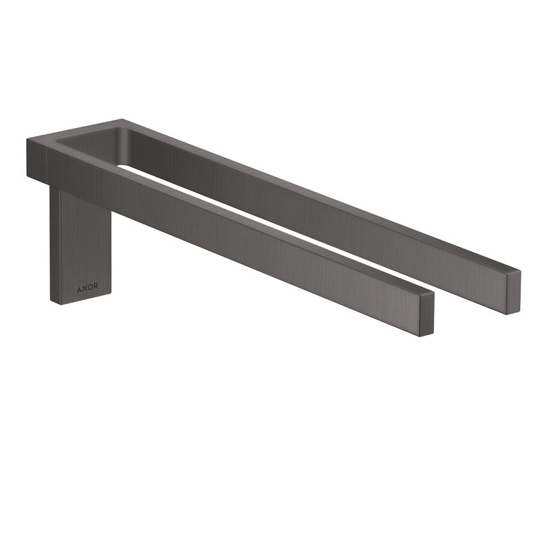 Axor Universal Rectangular Towel Holder Twin-Holder in Brushed Black Chrome