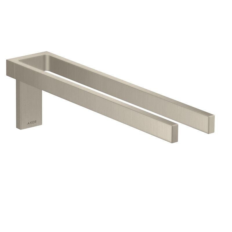 Axor Universal Rectangular Towel Holder Twin-Holder in Brushed Nickel