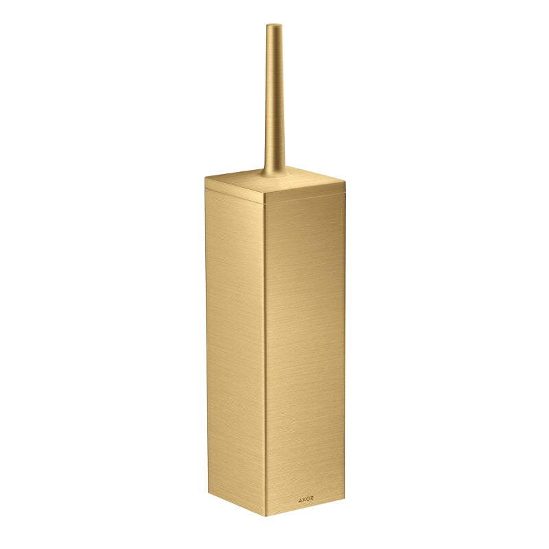 AXOR Universal Rectangular Toilet Brush Holder in Brushed Gold Optic