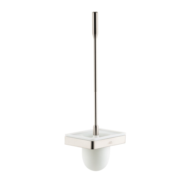 AXOR Universal Softsquare Toilet Brush w/Holder in Brushed Nickel
