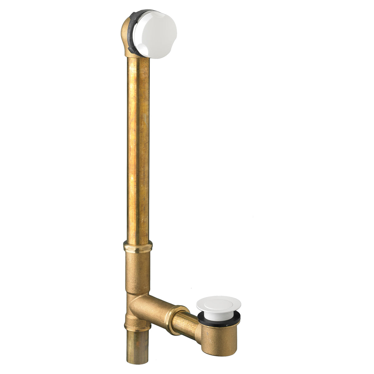 Universal Rotary Bathtub Drain White