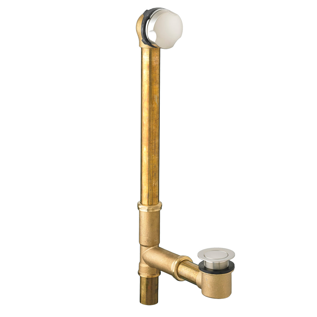 Universal Rotary Bathtub Drain Satin
