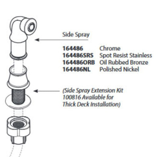 Weymouth Side Spray Kit in Polished Nickel