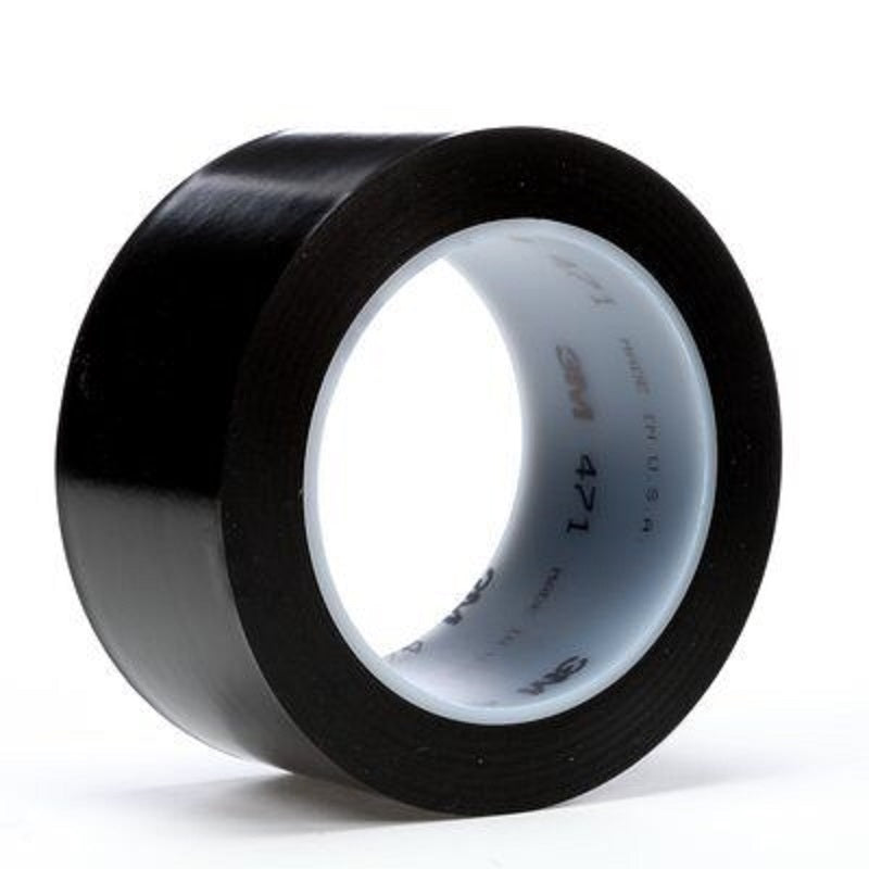 3M 2"x36 yd Vinyl Black Tape Roll