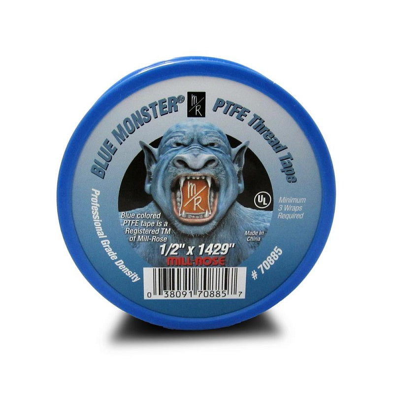 Thread Seal Tape 1/2"X1492" 3.5 mil Teflon Blue