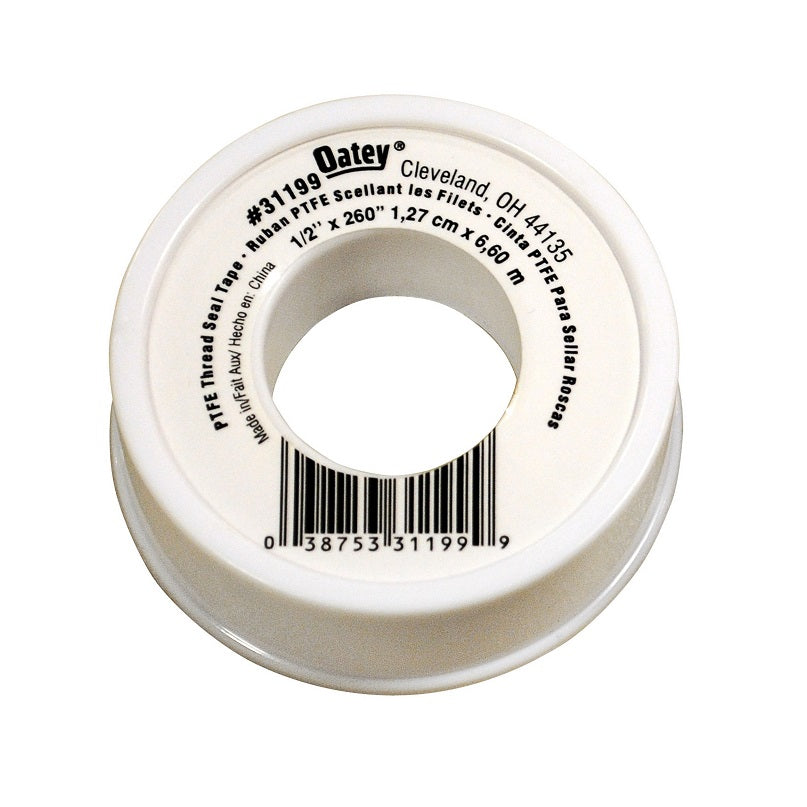 Thread Seal Tape 1/2"X260" 3 mil Teflon General Purpose White