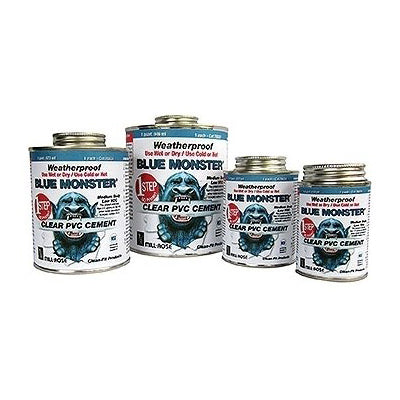 CEMENT 8oz 76033 CLEAR BLUE MONSTER WEATHERPROOF