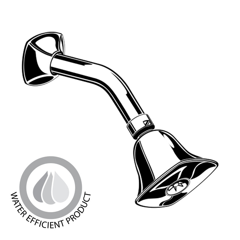 FloWise Fixed Mount Showerhead w/Arm & Flange in Satin Nickel
