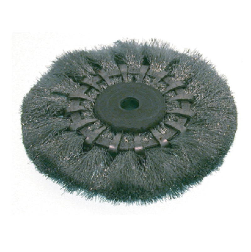 Wheel Brush 3" Diameter Crimped Wire Light Duty .0118" Wire 1/2" Arbor Hole