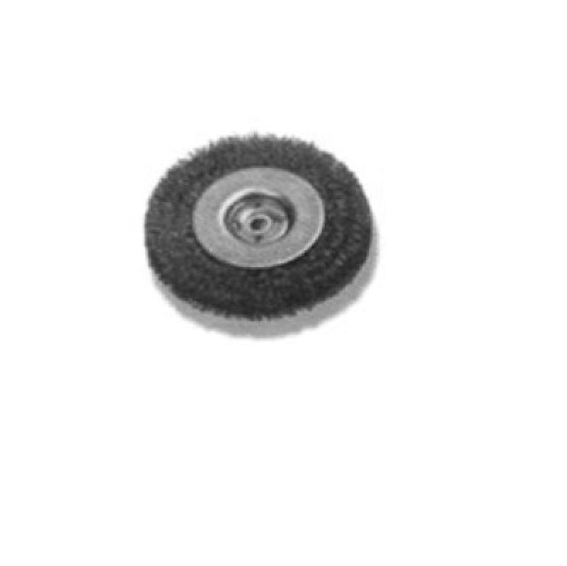 Wheel Brush 4" Diameter Crimped Wire .014" Wire 3/8"-12 Arbor Hole