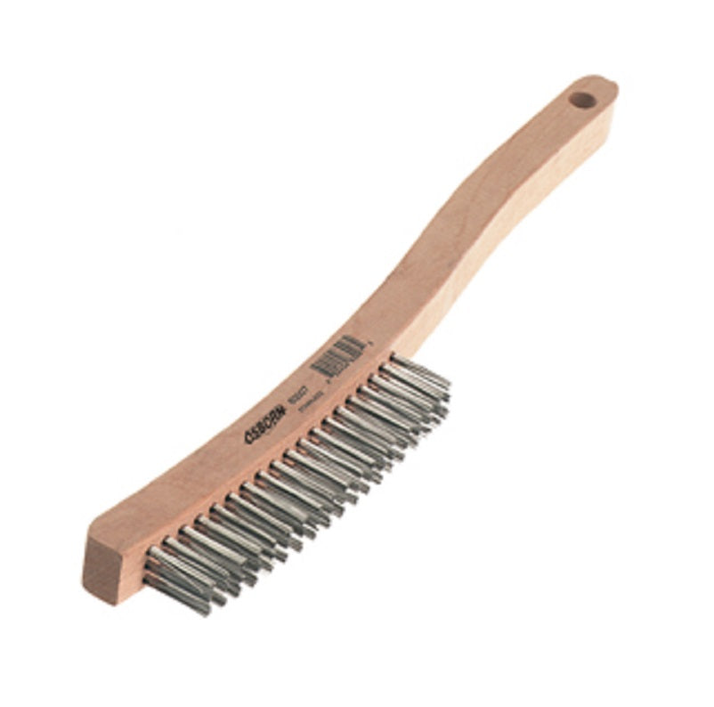 Scratch Brush 6" Brush Length .012" Stainless Steel Wire