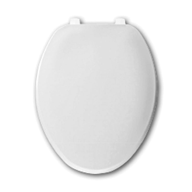 Plastic Elongated Toilet Seat in White