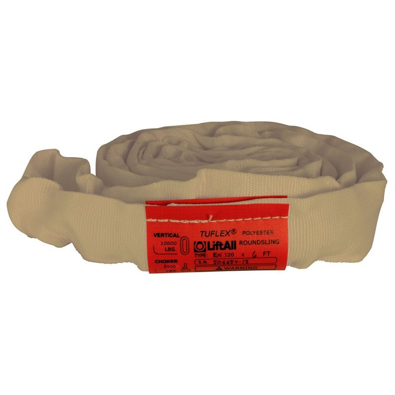Sling 1-1/8"X15' Tan Endless Round Tuflex Poly