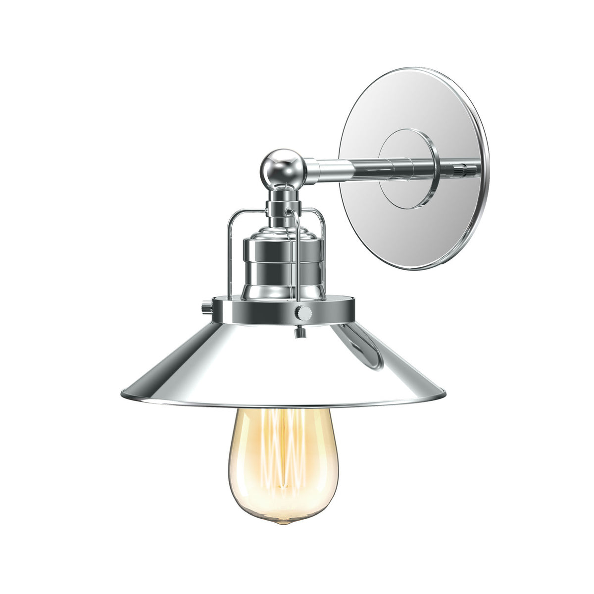 Modern Farmhouse Retro Double Light Sconce in Chrome