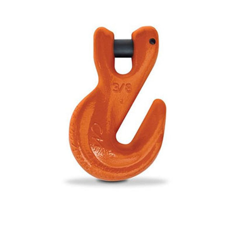 Grab Hook 3/8" Cradle Clevlok Herc-Alloy 8,800 Lbs Work Load Limit Orange Powder Finish