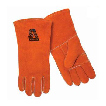 GLOVE 2119Y-B BROWN WELDING LRG BULK L/TAGS, HOOKS, IMPRNT