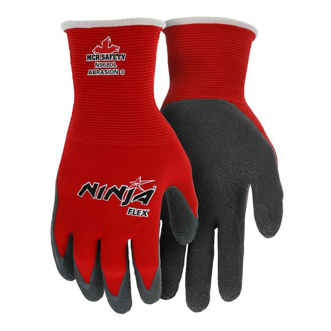 Ninja Flex 15 Gauge Red Nylon Shell Medium Glove