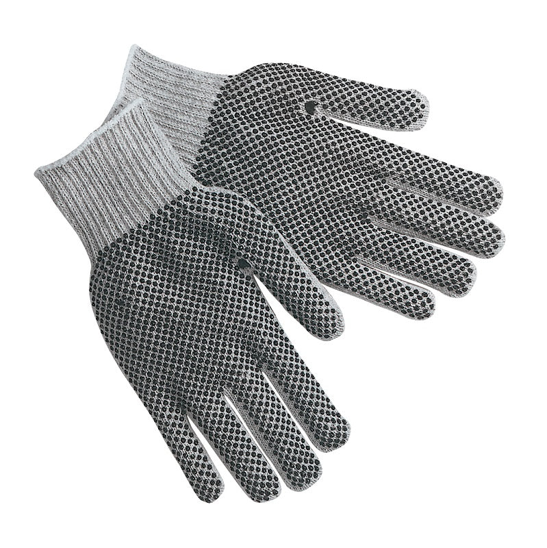 GLOVE 9662LM KNIT W/PVC DOTS-LARGE COTTON/POLYESTER