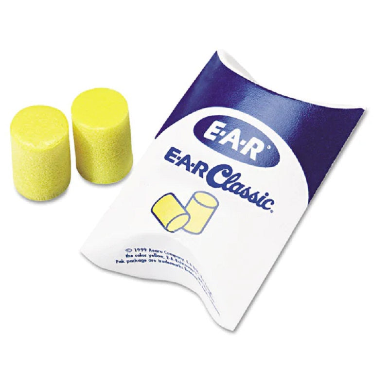 3M Classic Yellow Ear Plugs Uncorded Pair in Pillow Pack, Sold per Pair