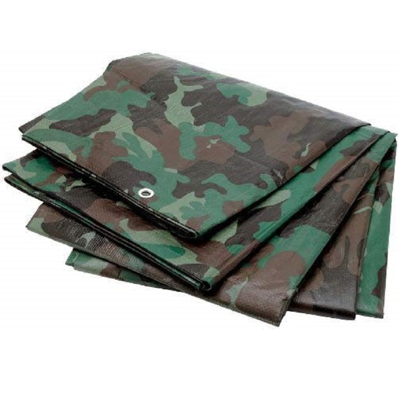 TARP 10X12' GREEN CAMOUFLAGE W6007 DOUBLE WATERPROOF SURFACE,REINFORCED