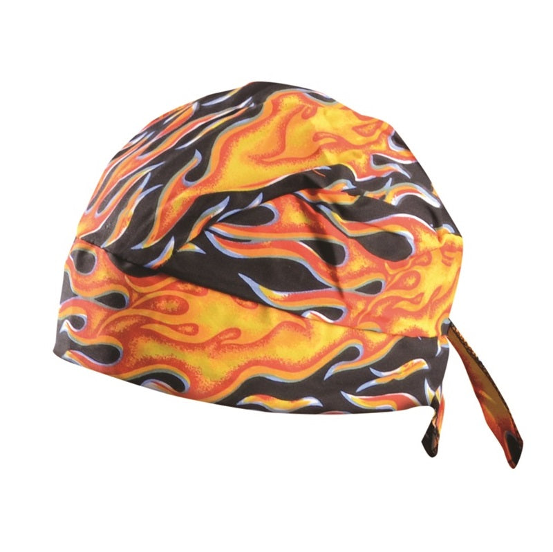 Deluxe Tie Hat Big Flames with Elastic
