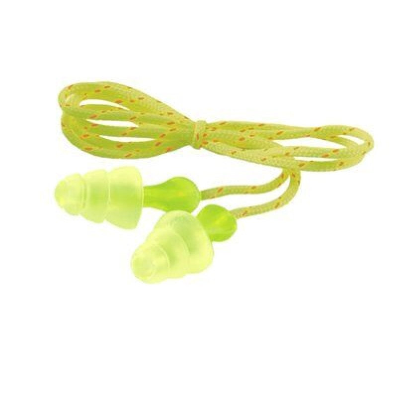 3M Tri-Flange Cloth Corded Earplugs 100 pair per Box