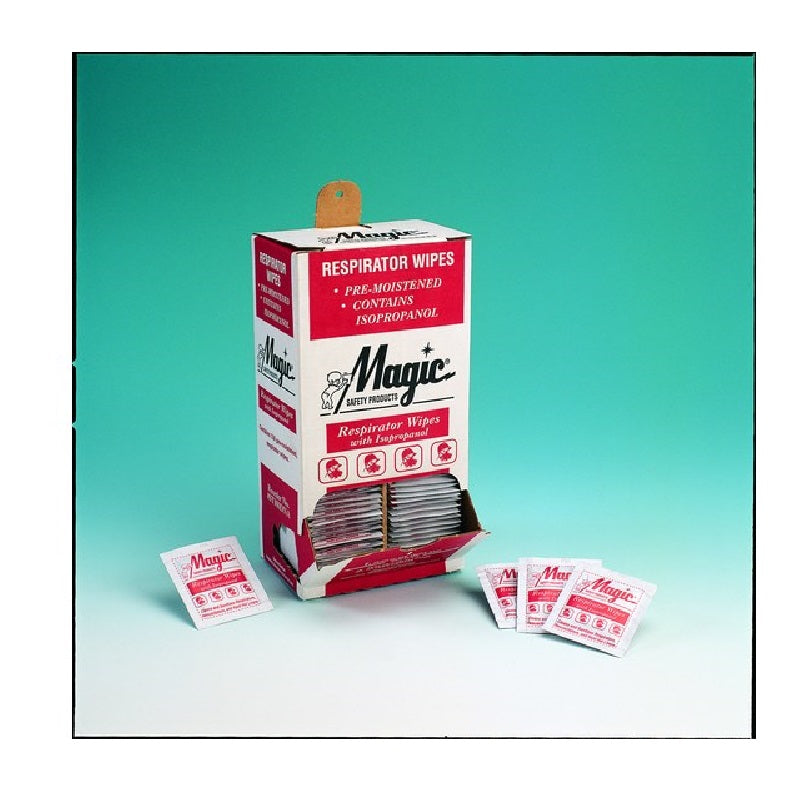 Respirator Wipes 5"X8" Alcohol Based Individually Wrapped in Dispenser Box (100 per Dispenser)