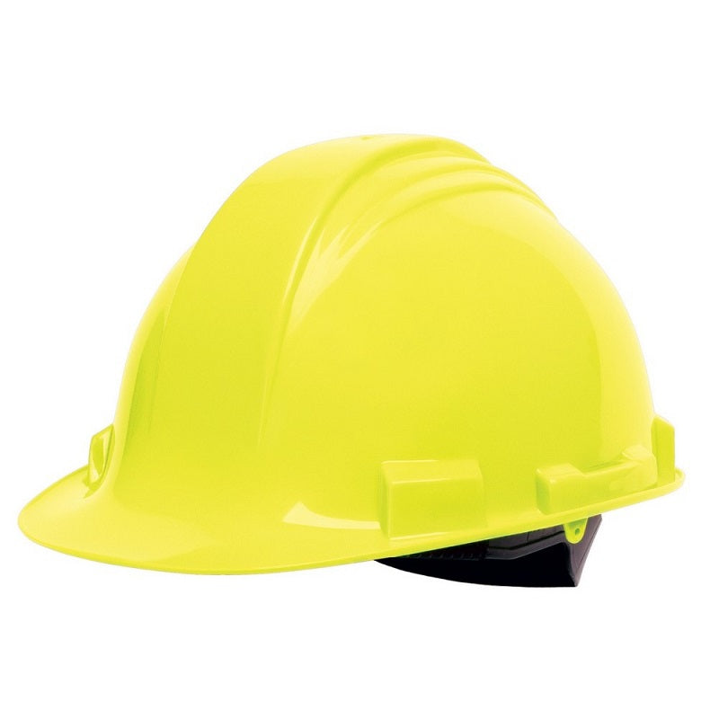 Hard Hat 4-Point Ratchet Yellow Lightweight Full Brim