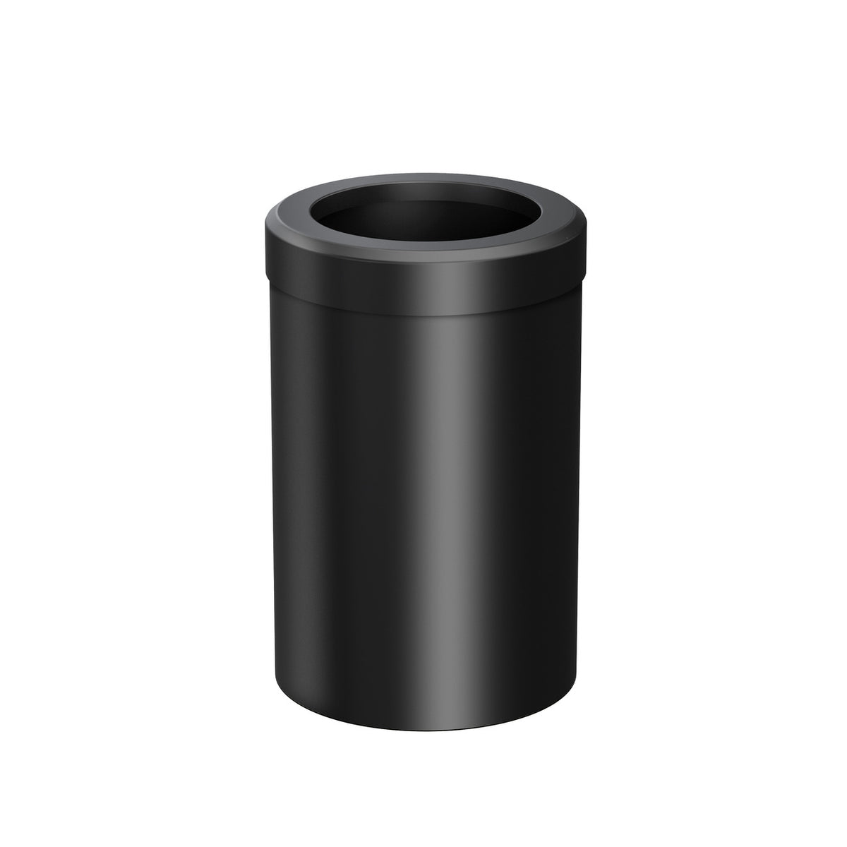 Round Modern Waste Basket in Matte Black