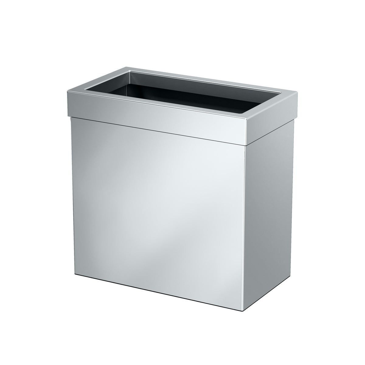 Rectangle Modern Waste Basket in Chrome