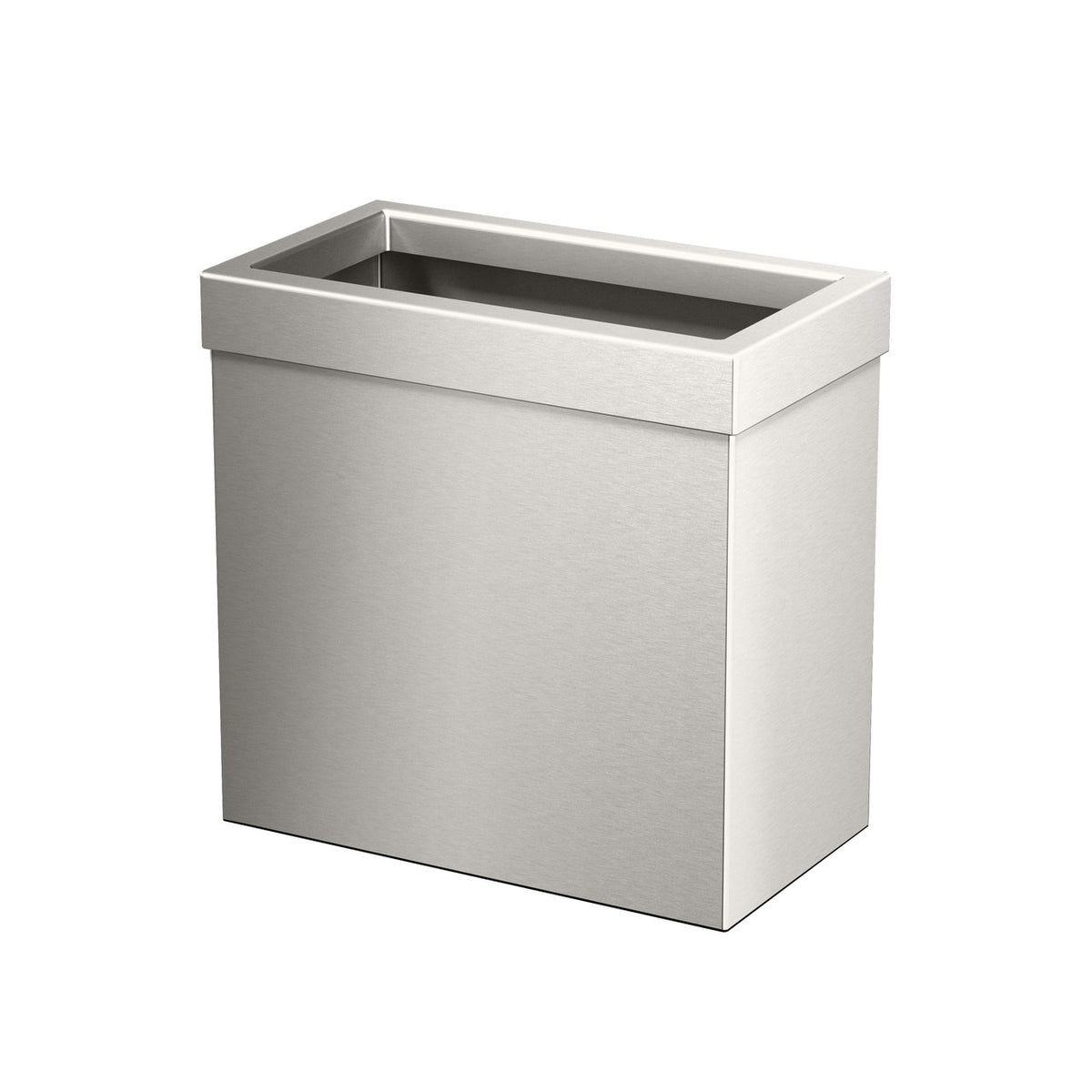 Rectangle Modern Waste Basket in Satin Nickel
