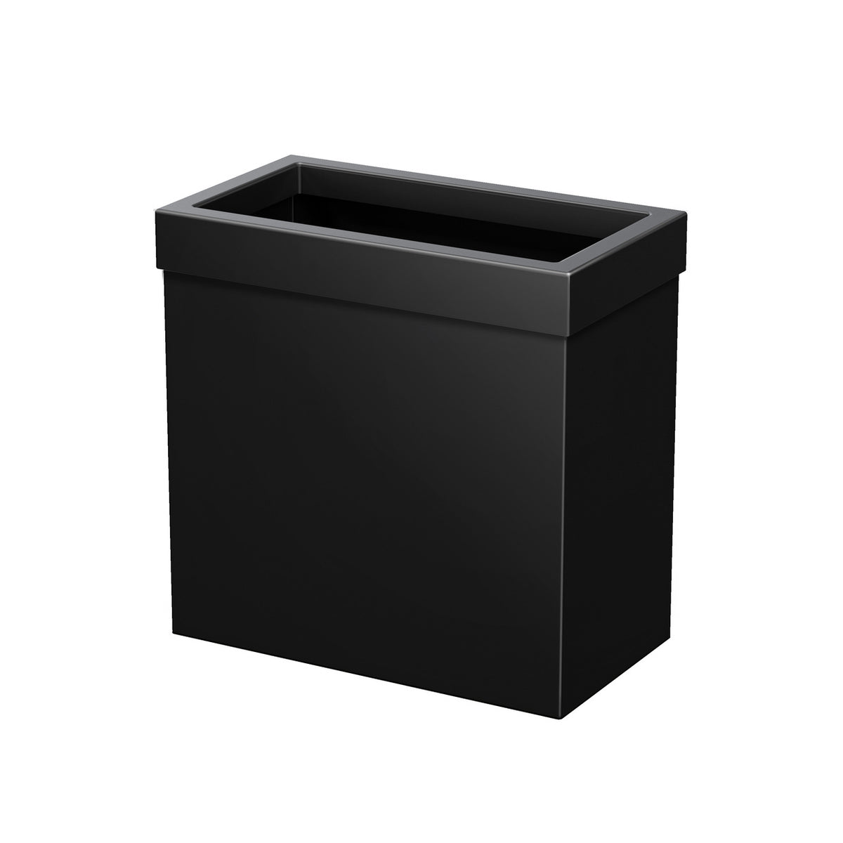 Rectangle Modern Waste Basket in Matte Black