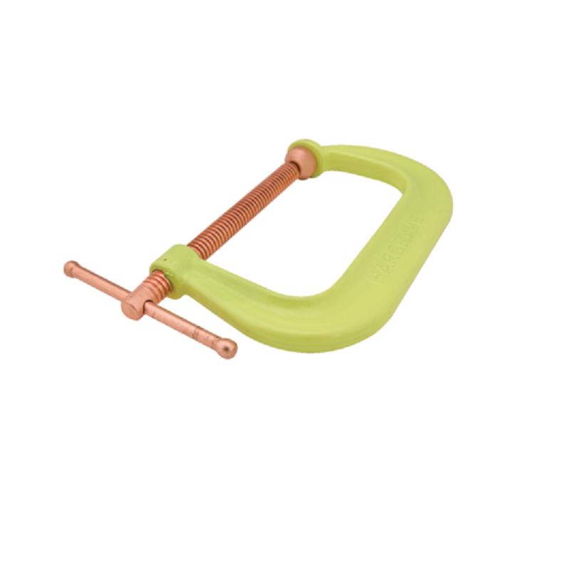 C-Clamp 0-12" Copper Plated Capacity 9,500 Lbs Deep Throat Hargrave Hi-Vis
