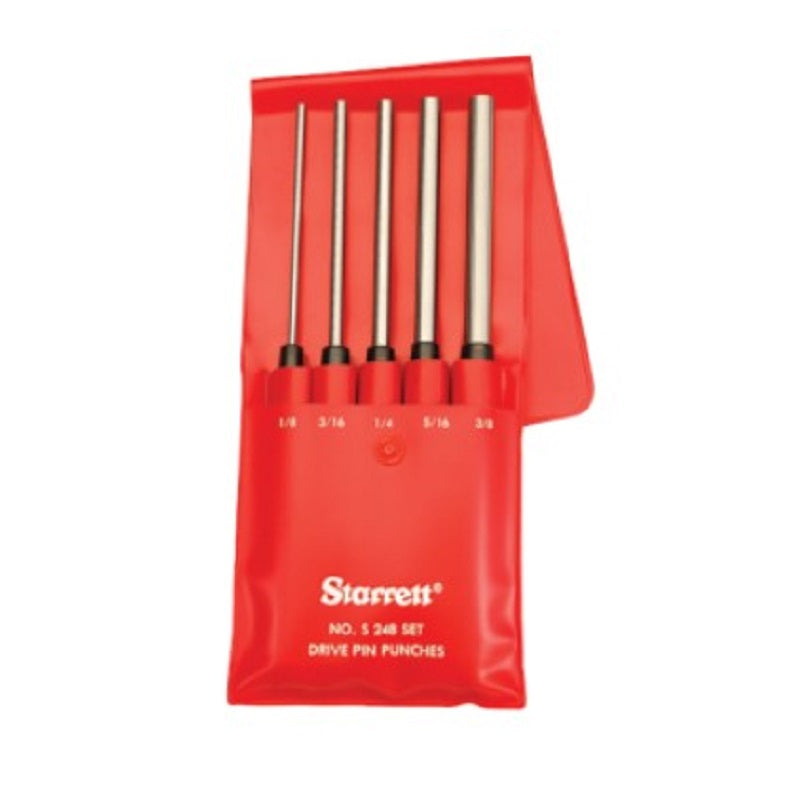 PUNCH SET-DR PIN A-E S248PC 51186 5 PC 1/8-3/8 8" LG