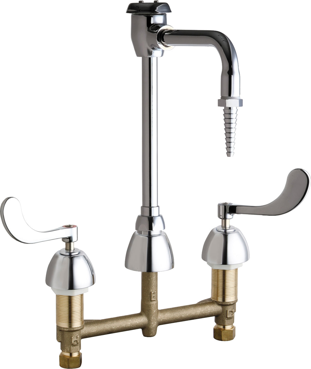 Deck-Mounted Manual Sink Faucet In Pol Chrome